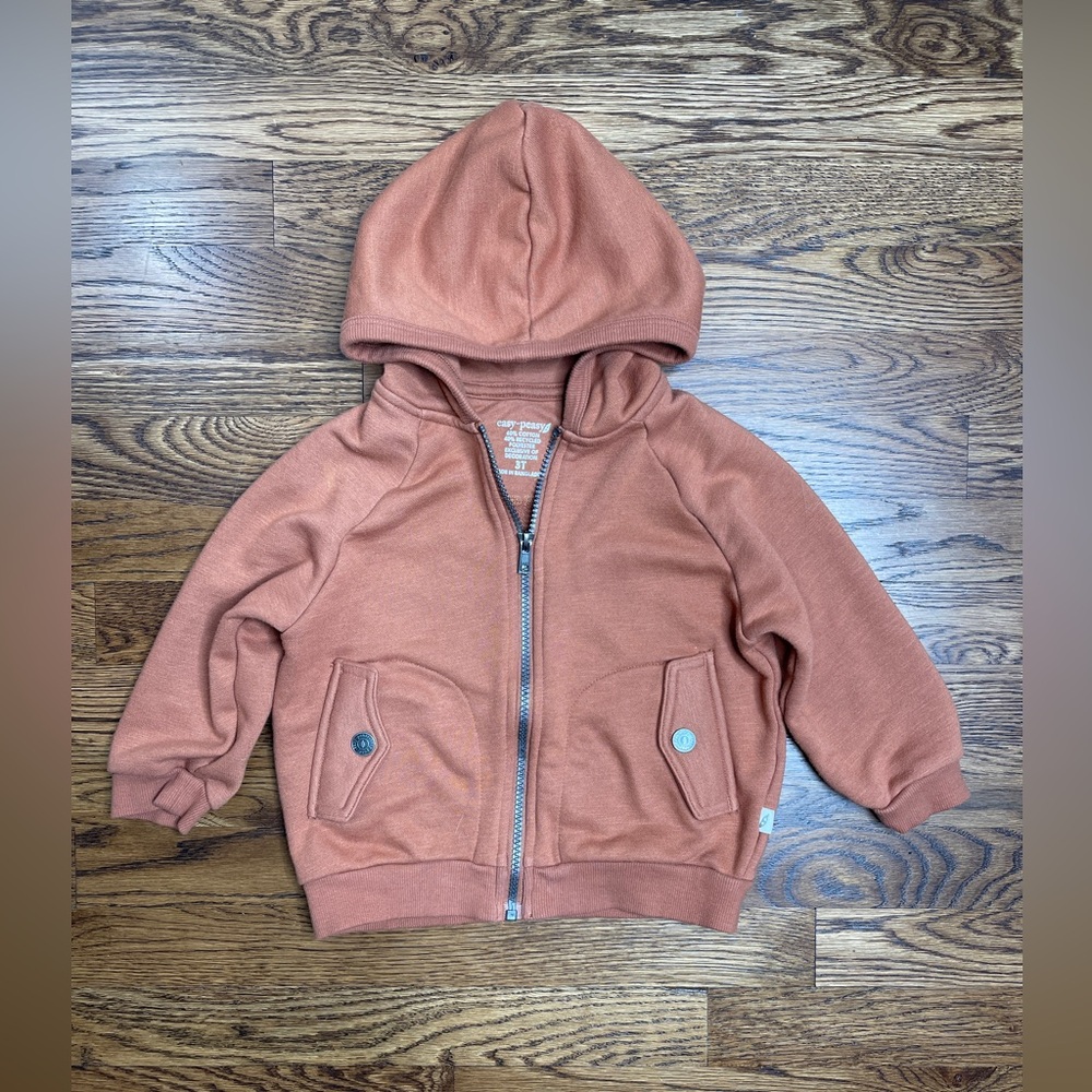 Easy-Peasy Toddler Solid Hoodie in Earth Color Size 3T